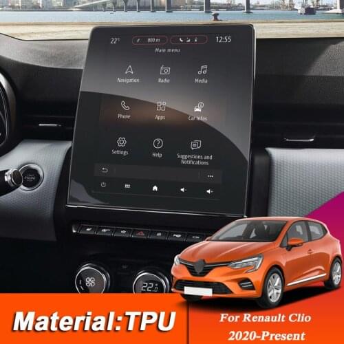 7/9.3inch Car Styling GPS Navigation Screen Protective TPU Film For Renault Clio 2020-Present Interior Sticker Auto Accessories