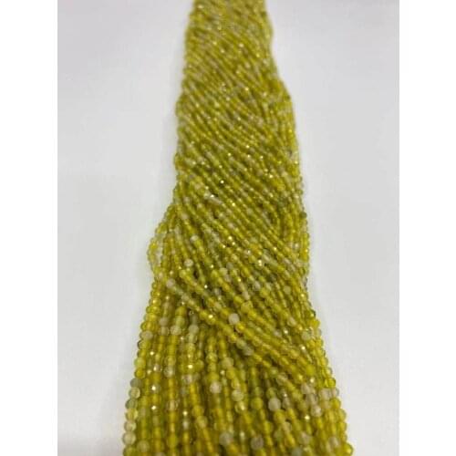 AAAA natural stone Natural Korean jade cutting surface 2mm / 3mm / 4mm stone jewelry DIY boutique 38cm