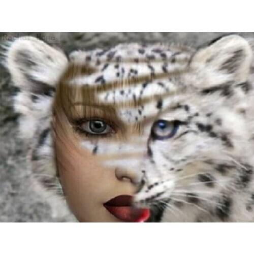 Diamond Embroidery Diy Diamond Painting Cross Stitch Kits Diamond Mosaic Leopard woman Full Square Diamond Embroider RS173