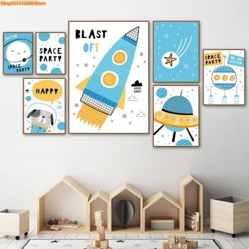 Diamond Painting Cartoon Space Rocket Dog Star Earth Diamond Embroidery Full Square Cross Stitch Kits Mosaic Room Decoration