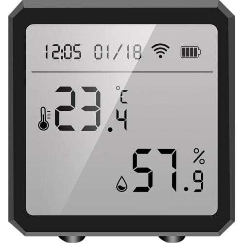 Tuya WiFi BT Temperature Humidity Detector LCD Sensors Intelligent Home Detector ℃ /℉ Conversion Work with Alexa Google
