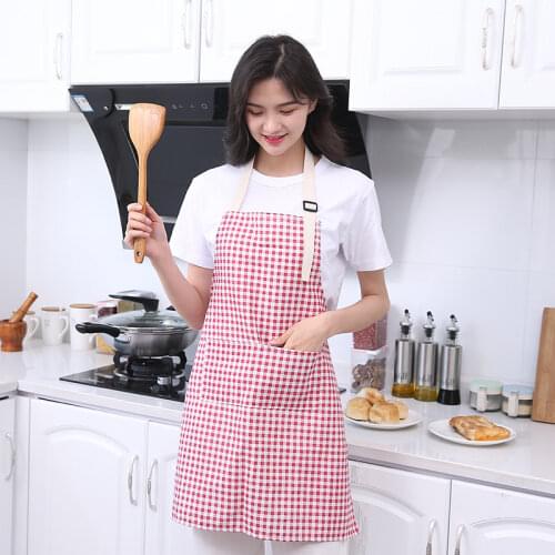 Fashion Aprons Lady Women Men Adjustable Cotton Linen High-grade Kitchen Apron For Cooking Baking Restaurant Pinafore