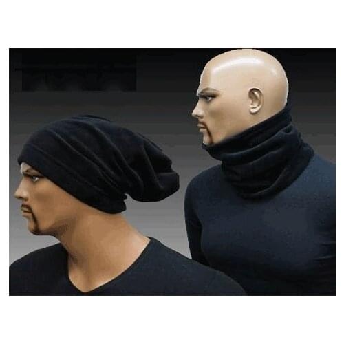 Fleece Beanie Collar Unisex-Black