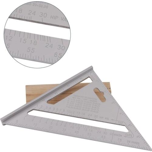 7Inch Aluminium Alloy/Cast aluminum Triangle Ruler Angle Multi-function Protractor Measurement Tool Woodworking Measuring ruler