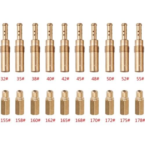 20pcs Carburetor Main Jet Kit with Slow/Pilot Jet Set Replacement Fir For KSR PWK PWM Keihin OKO CVK Motorcycle Carburetor