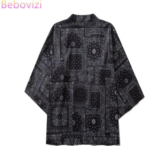 14 Style Black geometry Fashion 2020 Japanese Kimono Women Men Tops Shirts Asian Clothes Loose Summer Japan Beach Cardigan