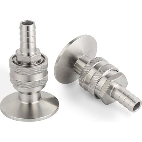 Tri Clamp Quick Disconnect Ball Lock Set, 1.5''Homebrew Tri Clover Connector Kit 304 Sanitary Brewer Fitting for Beer Corny Keg