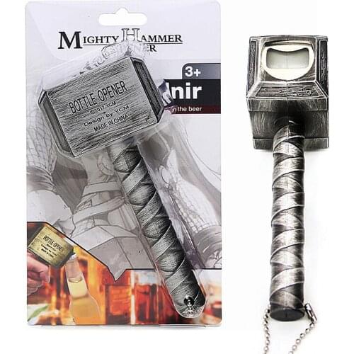 Beer Bottle Openers Hammer of Thor Shaped Bottle Opener Wine Corkscrew Beverage Wrench Jar Openers Dinner Party Bar Decor