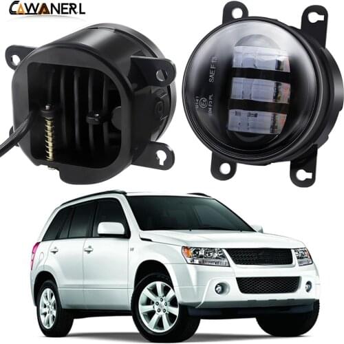 Fog Light Assembly For Suzuki Grand Vitara 2/II JT 2005-2015 Car Front Bumper LED Fog Lamp DRL White Amber H11 12V