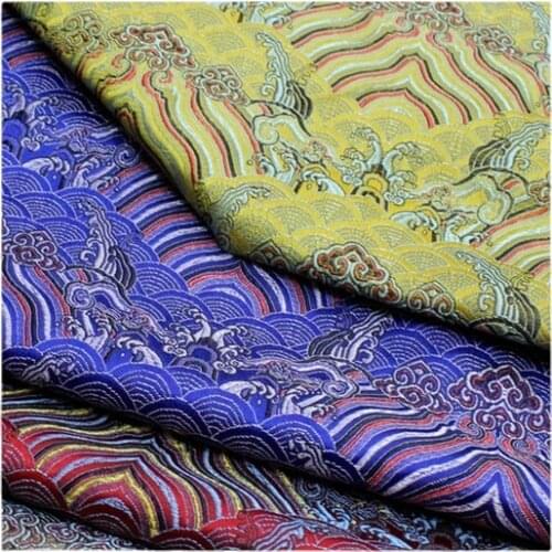 Width 59'' Jacquard Brocade Forged Sea Pattern Fabric By The Half Yard For cheongsam Tang costume Cushion Pillow Material