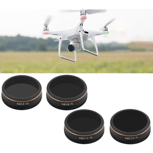 SUNNYLIFE 4PCS Multi-Layer Coating ND4-PL ND8-PL ND16-PL ND32-PL Lens Filter Protector for DJI Phantom 4 Pro Drone Gimbal Camera