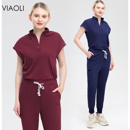 Nursing Uniform Female Shirt+pants Health Service Workwear Hospital Staff Scrubs Suit Dental Clinic Supplies Nurse Women Uniform
