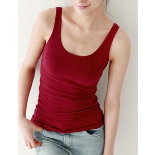 High Quality New Summer Fashion Women Tank Tops, Solid Sleeveless Vest Top For Ladies Plus Size S-6XL