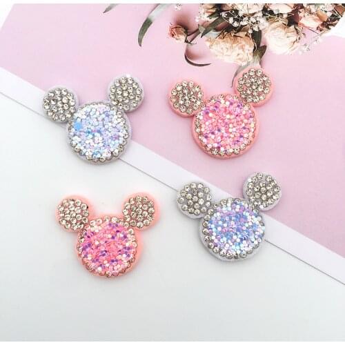 15pcs Cute cat Patch Rhinestone Applique Sew on Patch for Clothing Dress hairclip Diy Patches beaded applique sweater applique
