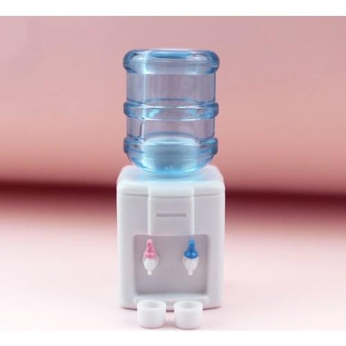 1set Mini Plastic Water Dispenser 1/12 Dollhouse Miniature Life Play Scene Model Simulation Doll House Decorative Accessories
