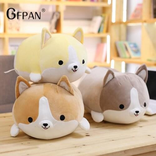 1pc 60cm Kawaii Corgi Dog Plush Toy Stuffed Soft Animal Cartoon animal Pillow Lovely doll Best Christmas Gift for Kids Baby