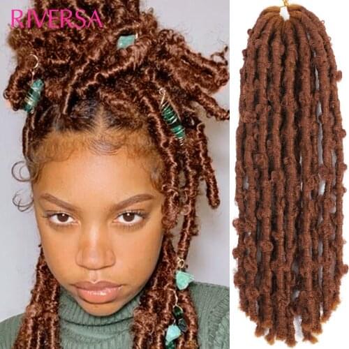 New Styles pre-Braided Butterfly Locs Crochet Braids Hair Extensions de cheveux Dreadlocks Faux Loc Crochet Curly Hair to Braids