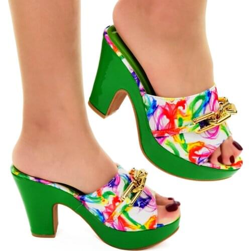 2021 Special Arrivals Wedding Nigeriain Women Shoe Ladies Square Toe High Heel Elegant Sandals Female Shoes for Women Sandals