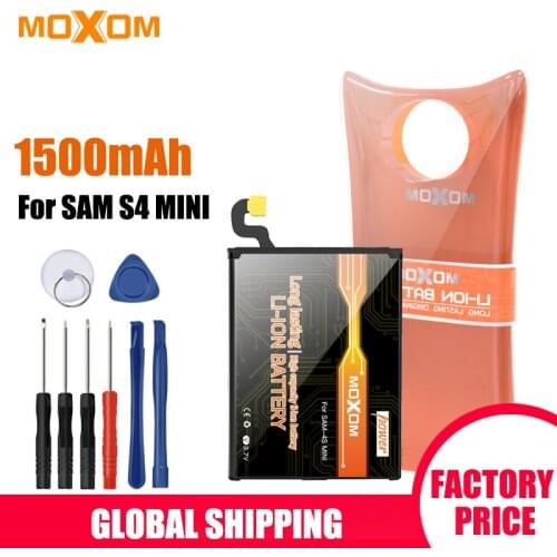 MOXOM Battery For Sumsung Galaxy S4 MINI Battery B500BE B500AE 1500mAh Li-Polymer Battery For Samsung I9195 Battery i9197 i9192
