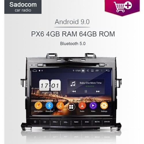 PX6 9" 2 din Android 10.0 4GB RAM 64G ROM 8 Core Car DVD Player car radio 5.0 For Toyota Alphard 2007-2013 RDS autoradio GPS