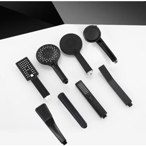 Black Bathroom Shower Faucet Bath Faucet Mixer Tap With Hand Shower pressure boost Head Set Black Shower Set Bathroom