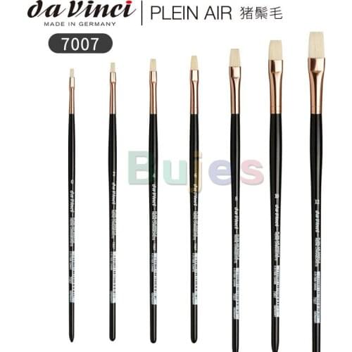 DA Vinci-PLEIN AIR Series 7007-Flat-Bristle-Handle Short-Various measures, Oil painting brush Art supplies