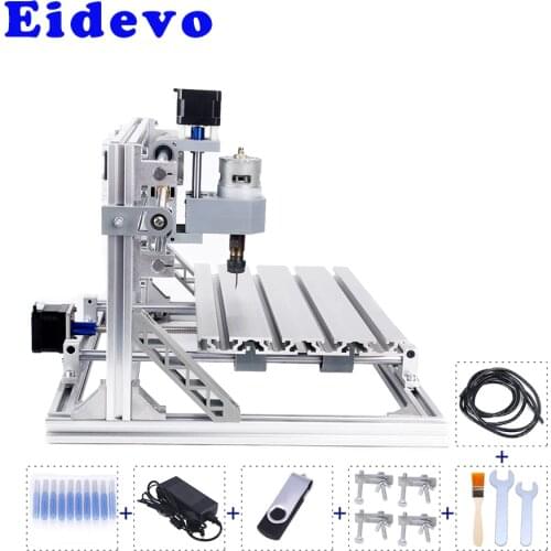 Eidevo CNC 3018 Wood Router Engraver Milling Laser Engraving Machine Wood Plywood PCB Acrylic Cutting Tool 30x18cm 2in1 CNC3018