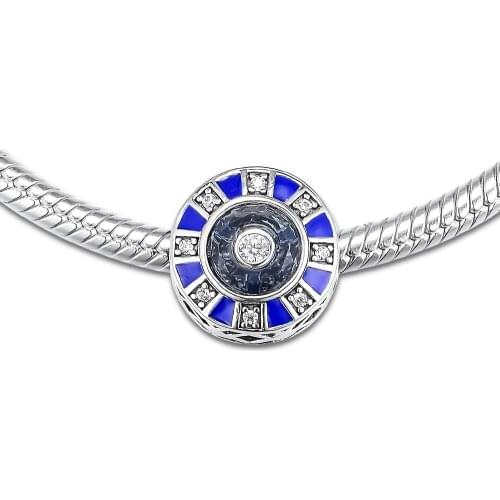 DIY Fits for Pandora Charms Bracelets Mosaic Beads 100% 925 Sterling-Silver-Jewelry Free Shipping