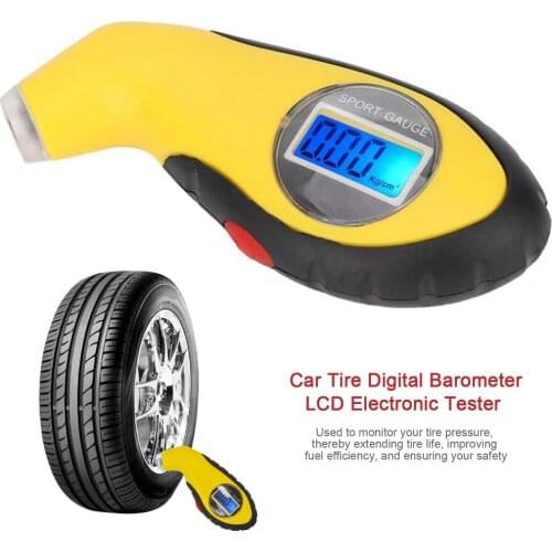 Electronic Digital Car Tire Manometer LCD Barometers Tester Tool For Auto Car Motorcycle Tyre Air Pressure Gauge Alarm Monitor