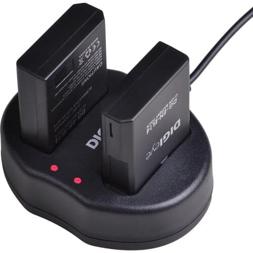 EN-EL14 EN EL14A Battery+Dual Usb Charger for D5600 D3300 D3500 D5100 D5500 D3100 D3200 D5200 D5300 Coolpix P7000 P7100