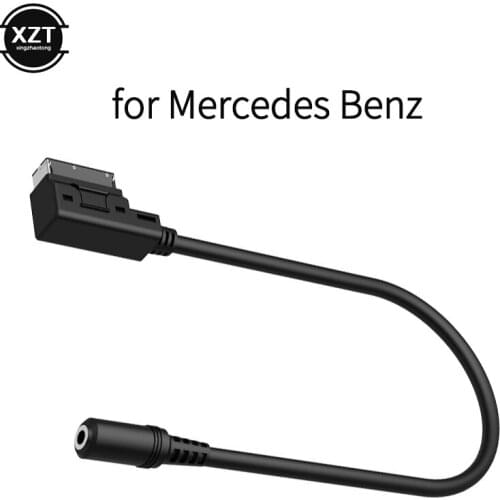 Female 3.5MM Audio Jack To AMI Media AUX IN Interface Cable Adaptor for Mercedes Benz