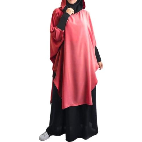 Jilbab Abaya Women Khimar Prayer Two-layer Cap Hijab Dress One Piece Headwraps Ramadan Robe Femme Musulmane Islamic Clothing