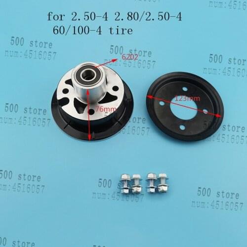 Motorcycle parts 2.80/2.50-4 2.50-4''tire wheel hub 4 inch electric Scooter aluminum alloy rims 15mm bearing Inner hole