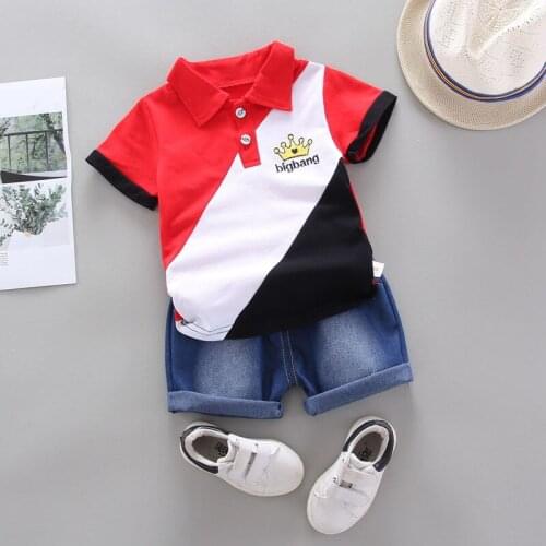 Baby Boys Clothes Set Chldren Summer Cartoon Short Sleeve Shirt Top+Shorts 2Pcs Wedding Outfits For Baby Boy Kids Tracksuits