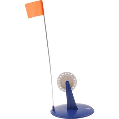 Lightweight ABS Round Tip-Up with Orange Flag 7.9'' Diameter Hole Cover Ice Fishing Rod Fishing Equipment