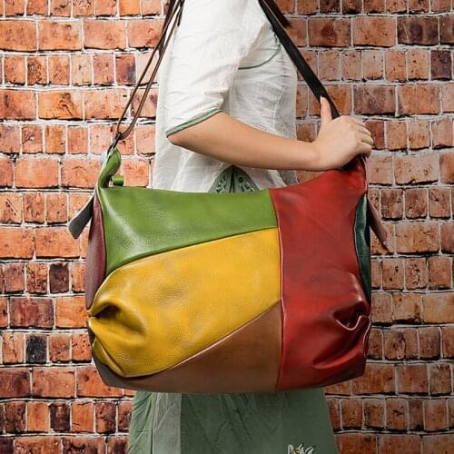 MAHEU High Fashion Leather Woman Travel Shoulder Bag Bohemia Style Crossbody Bags Messenger Bag For Travelling Large capacity