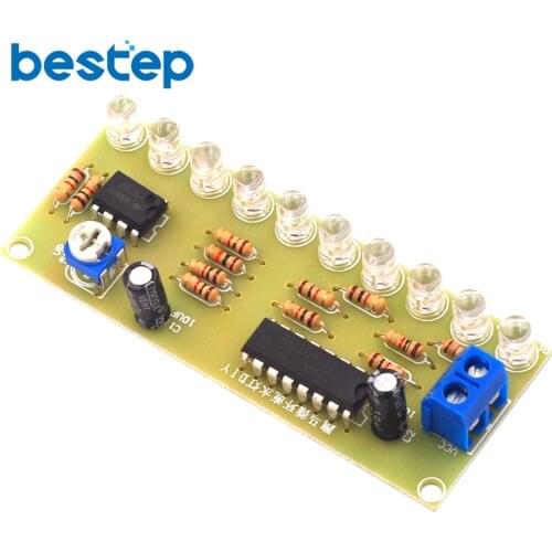 NE555 CD4017 Light Water Flowing Light LED Module DIY Electronic Marquee Light DIY Kit White Running Flow LED Electronic DIY Kit