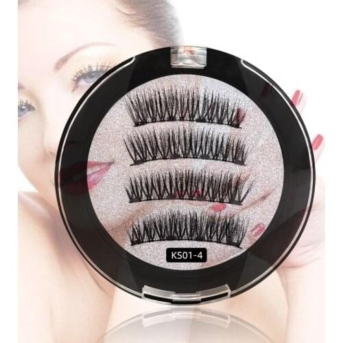 YioWio Maquillage Pесницы No Glue Use 4 Magnets Short Style Natural False Magnetic Magneticas Eyelashes Lashes Kit Tweezers Set