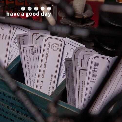 SaYing 30 Sheets Good Day Note To Postmasters Letter Series Manual Account Material Backing Paper