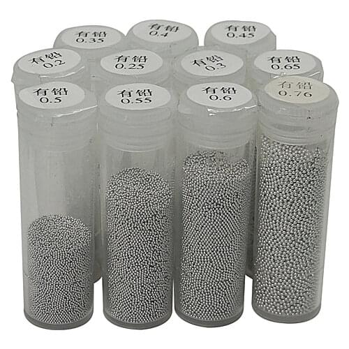 25K PMTC BGA tin tin solder balls with 0.2mm 0.25mm 0.3mm 0.35mm 0.4mm 0.45mm 0.6mm 0.65mm 0.76mm for bga soldering station