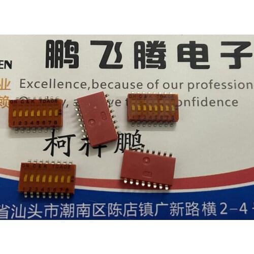 Original new 100% TDA08H0SK1 dial switch 8-bit SMD 1.27mm space horizontal dial code toggle