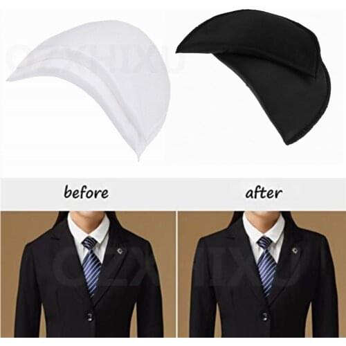 Hot 2 pair Soft Padded Shoulder Padding Encryption Foam Shoulder Pads for Blazer T-shirt Clothes Sewing Accessories 7ACC43-2