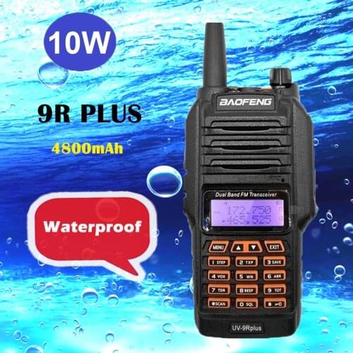 Baofeng UV 9R PLUS 10W Waterproof Walkie Talkie VHF UHF Two Way CB Radio Station Ham Radio Scanner for Hunts UV-9R Transceiver