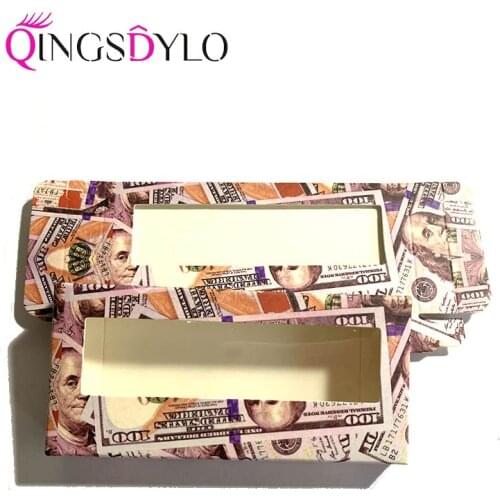 Eyelashes Rectangle Cardboard Box False Eyelashes Packaging Box without Logo Cosmetic Empty Eyelash Packaging Box