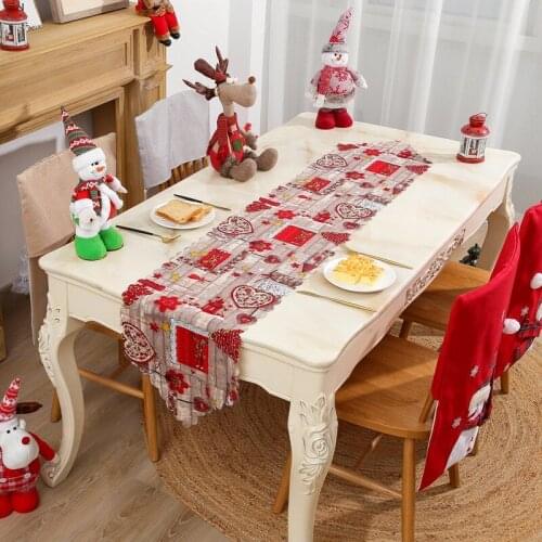 Christmas Table Runner Fashion Fabric Christmas Table Desktop Decorative Tablecloth Christmas Ornament 2021 New New Years Gift