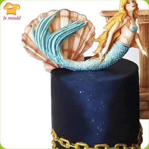 Mermaid Silicone Molds Hai’s Daughter Fondant Chocolate Mould Ocean Series Baking Cake Decorating Silicone Mold