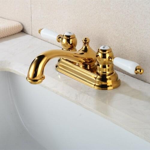 Basin Faucet Basin Mixer Rose Gold/Gold Brass Crane Bathroom Faucet Hot and Cold Water Mixer Tap Contemporary Mixer Tap torneira