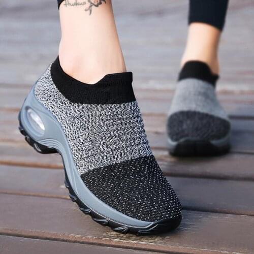 Oversize Net Chunki Sports Woman Shoes Sport Women 2020 Height Sneakers Women Running Shoes Woman Platform Women Shoes Gym D-441
