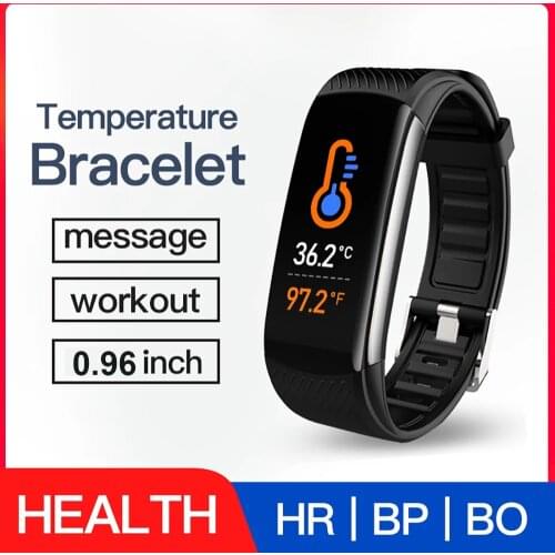 Ninkear C6T Smart Watch IP67 Waterproof Body Temperature Monitoring Blood Pressure Heart Rate Measurement Sports Smart Bracelet