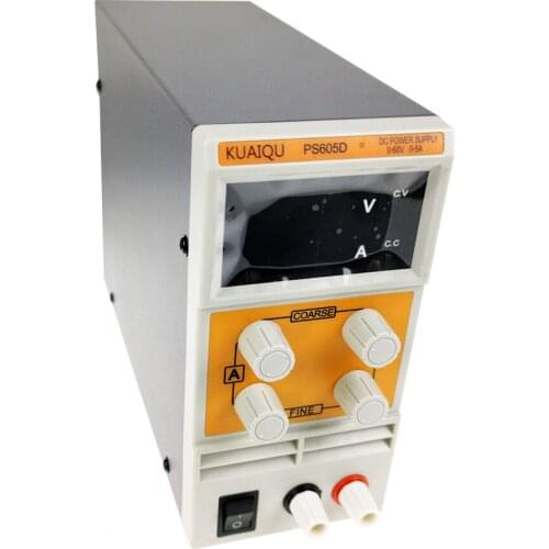 LED Digital KUAIQU PS605D Adjustable Variable Portable DC Switching Power Supply Output 0-60V 0-5A Support AC 110-220V